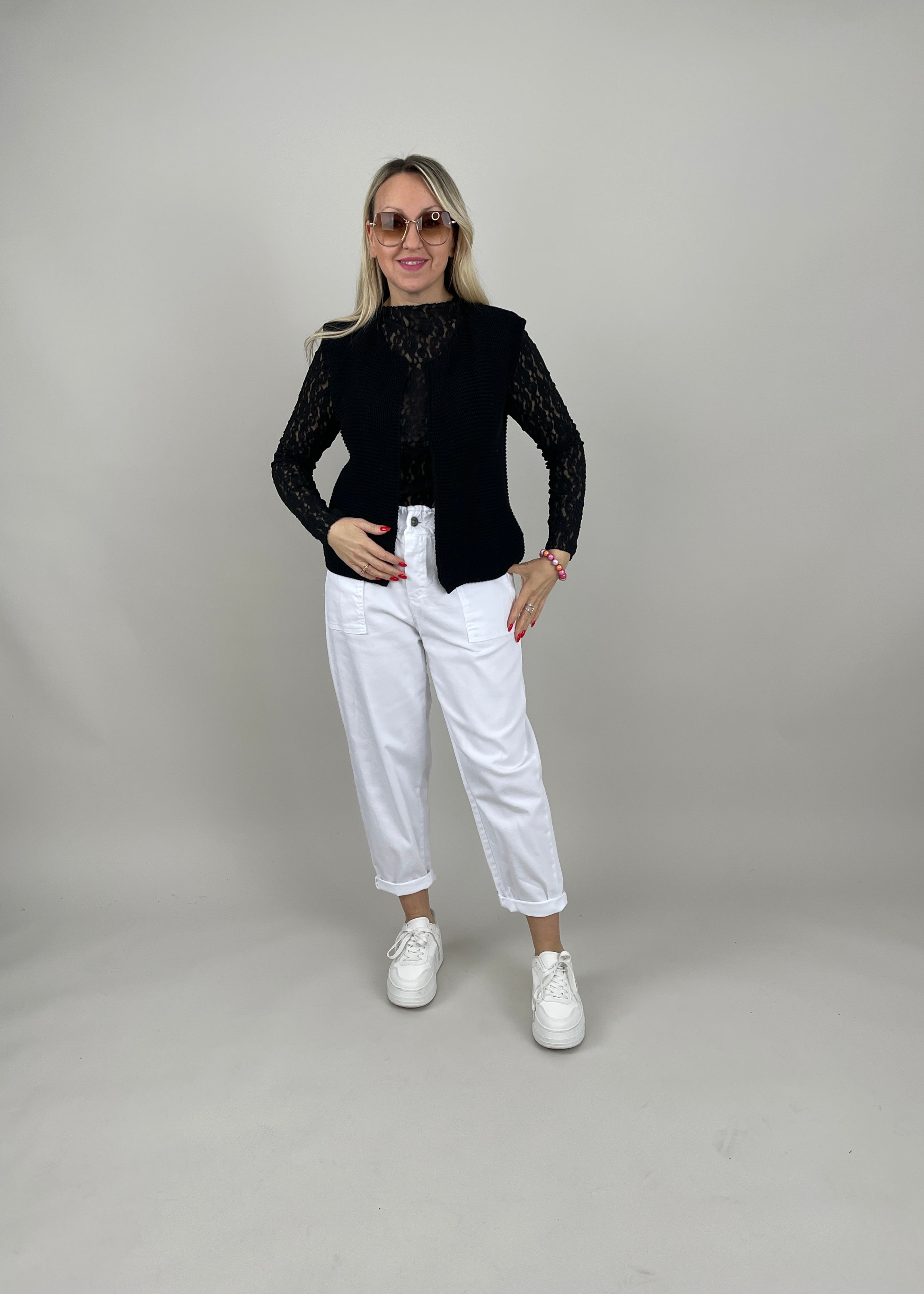 Strickweste in Schwarz