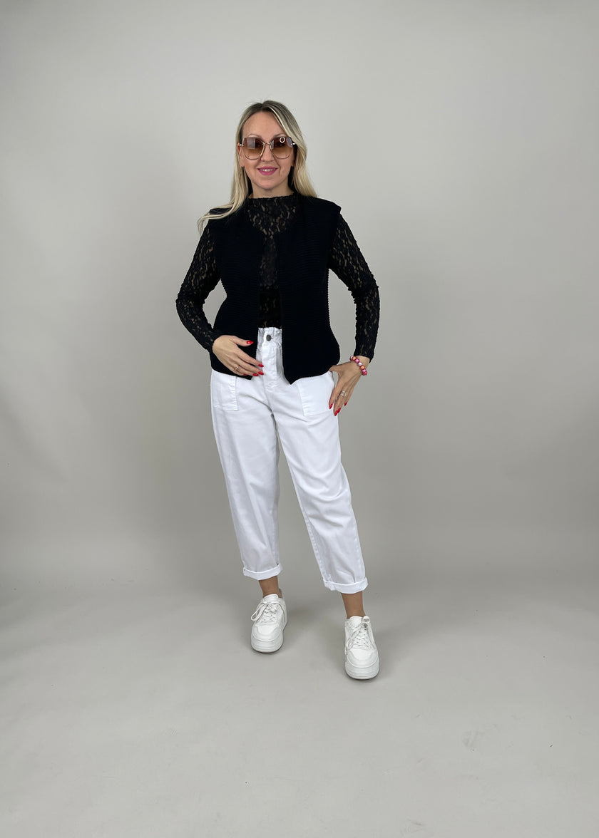 Strickweste in Schwarz