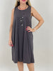 Kleid Kofferstoff Uni Braun Artikel 6131