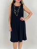 Kleid Kofferstoff Uni in Schwarz Artikel 6132