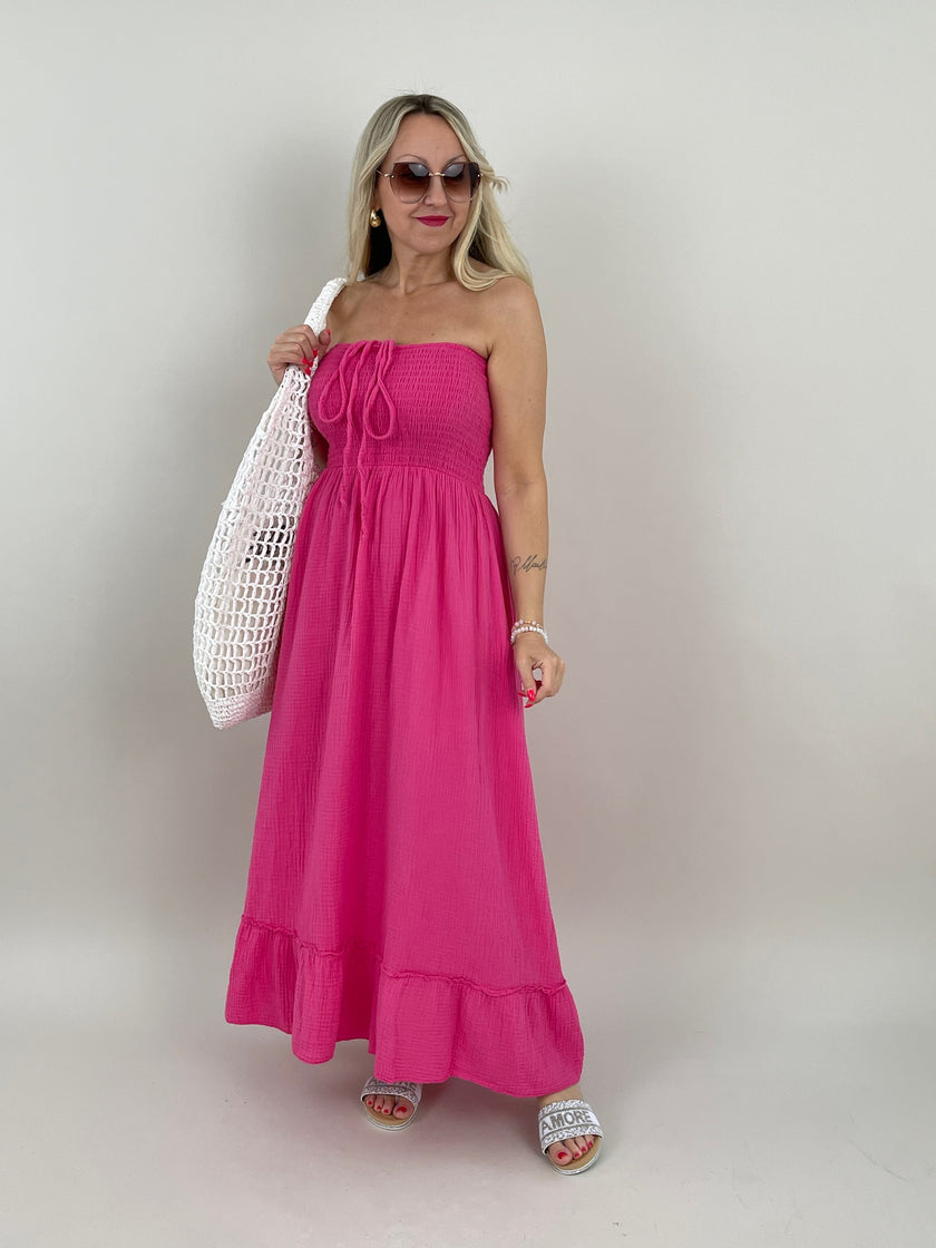 Kleid Musselin in Pink