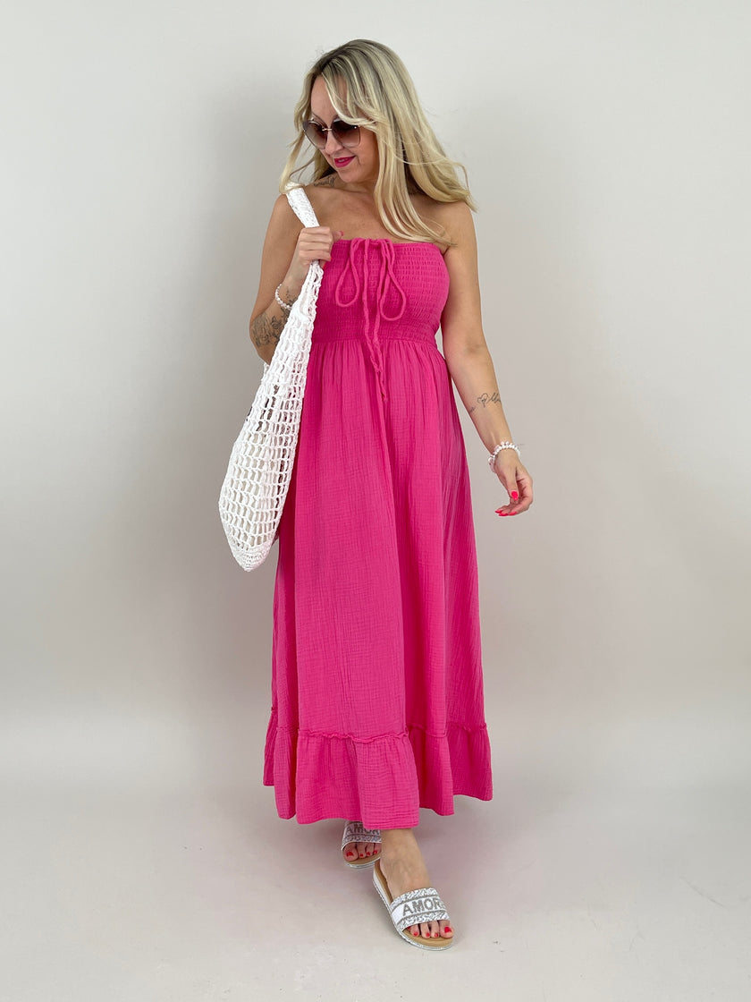 Kleid Musselin in Pink