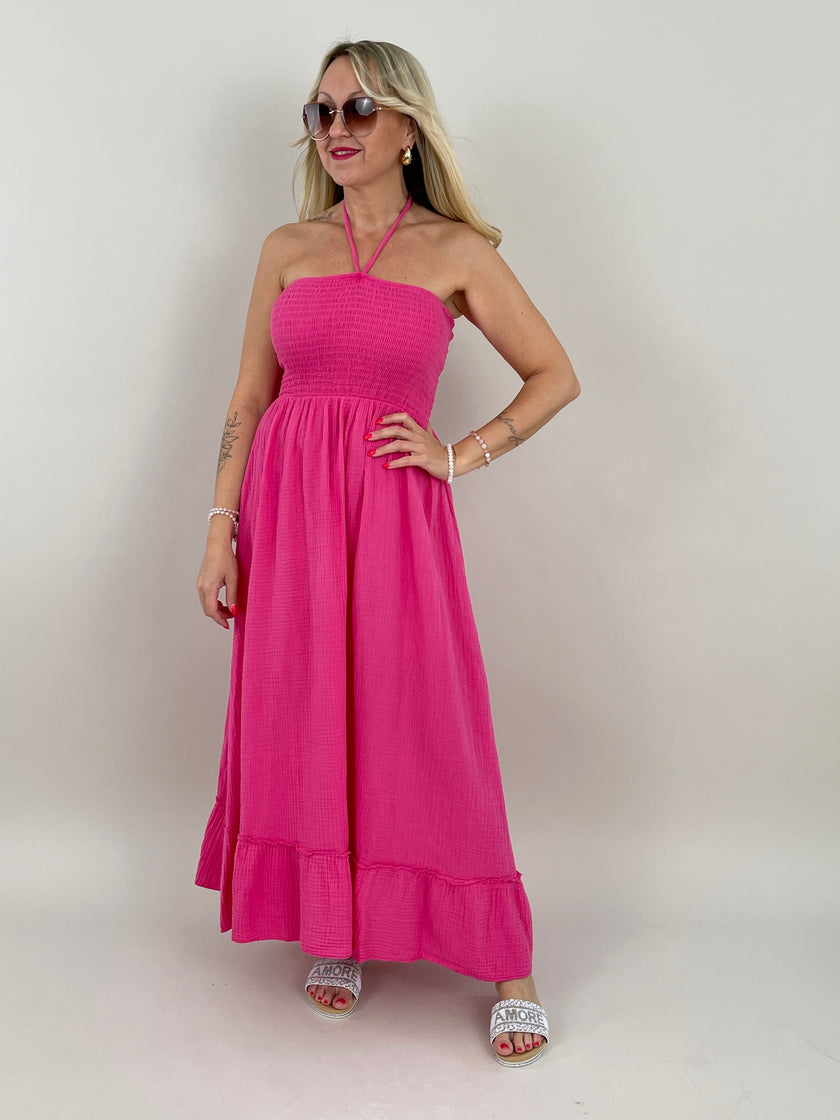 Kleid Musselin in Pink