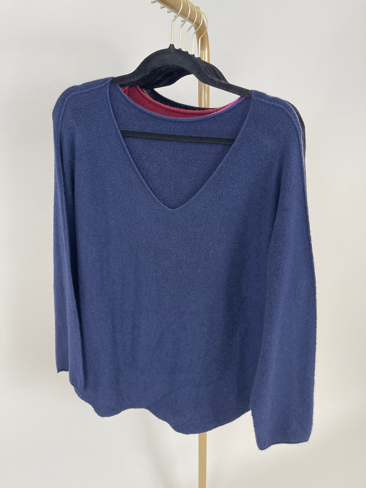 Pullover Uni V-Ausschnitt in versch. Farben