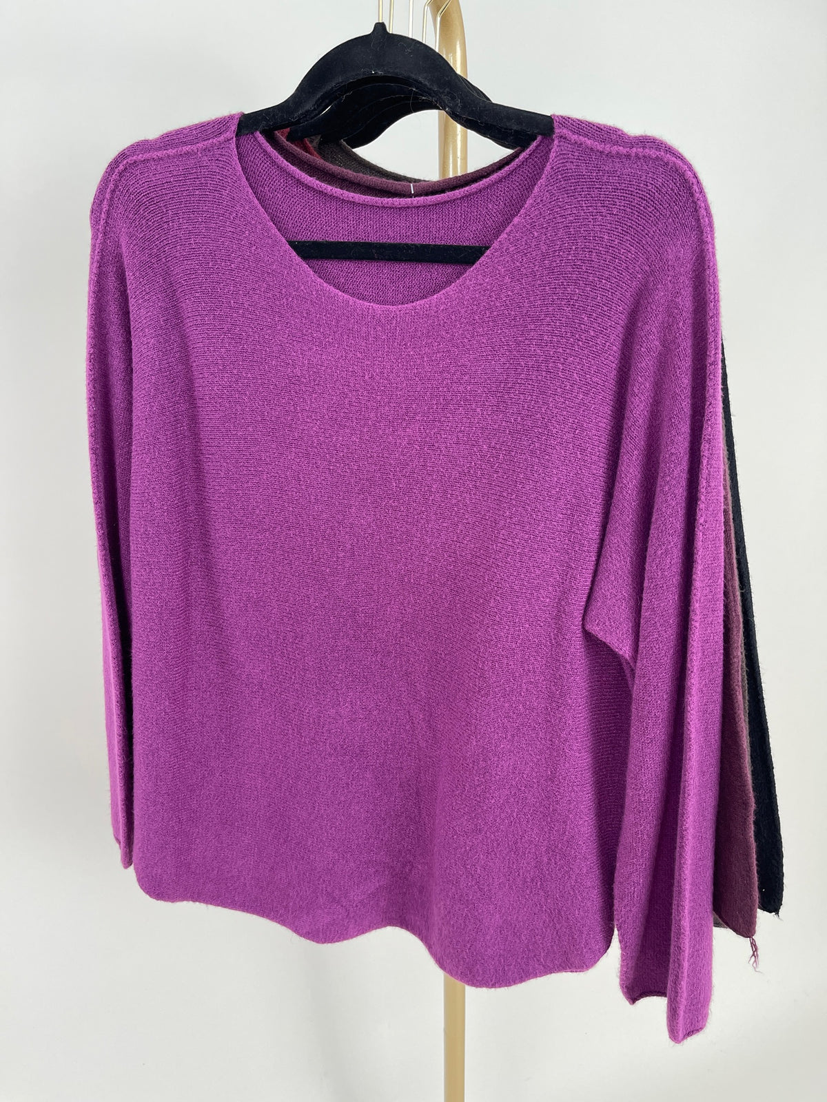 Pullover Uni Rundhals-Ausschnitt in versch. Farben