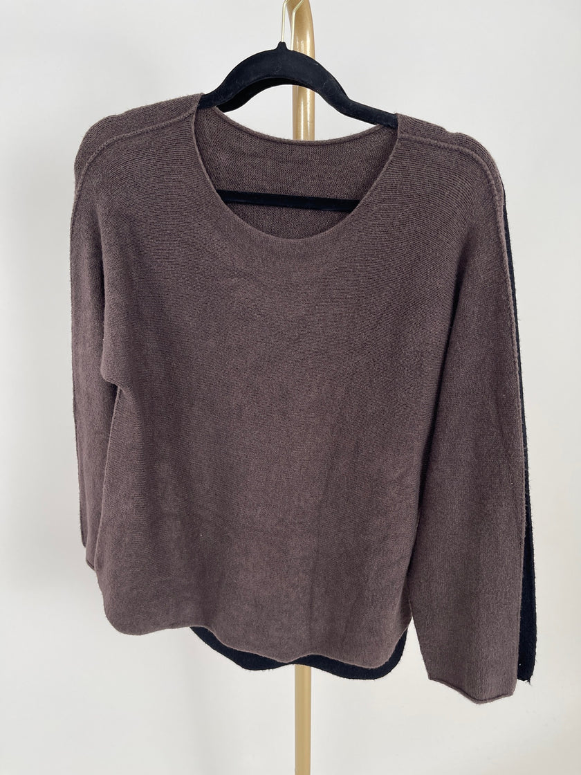 Pullover Uni Rundhals-Ausschnitt in versch. Farben Art. 6414