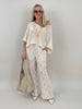 Hose Häkel-Look in Beige Artikel 6104