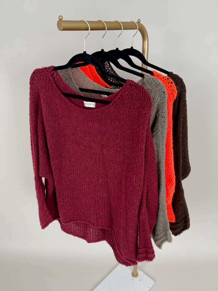 Pullover Soft  vorne kürzer in versch. Farben Artikel 5329