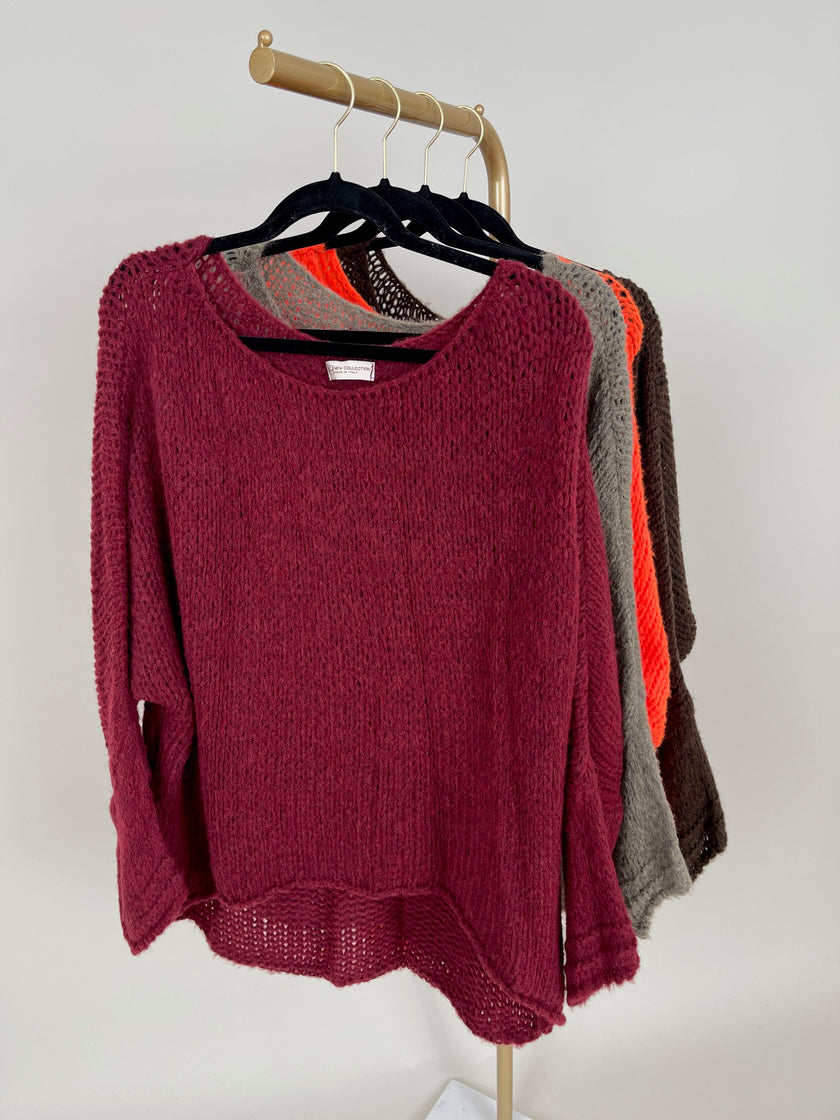 Pullover Soft  vorne kürzer in versch. Farben Artikel 5329