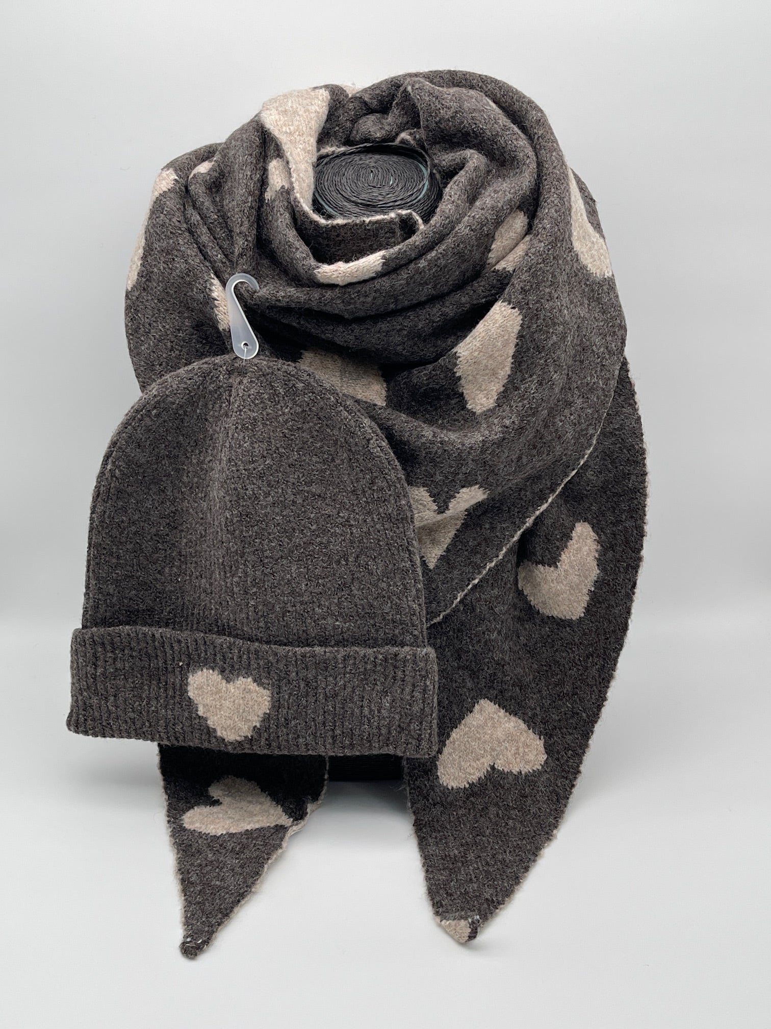 Set Schal&Mütze Herzen in versch. Farben Art. 6552