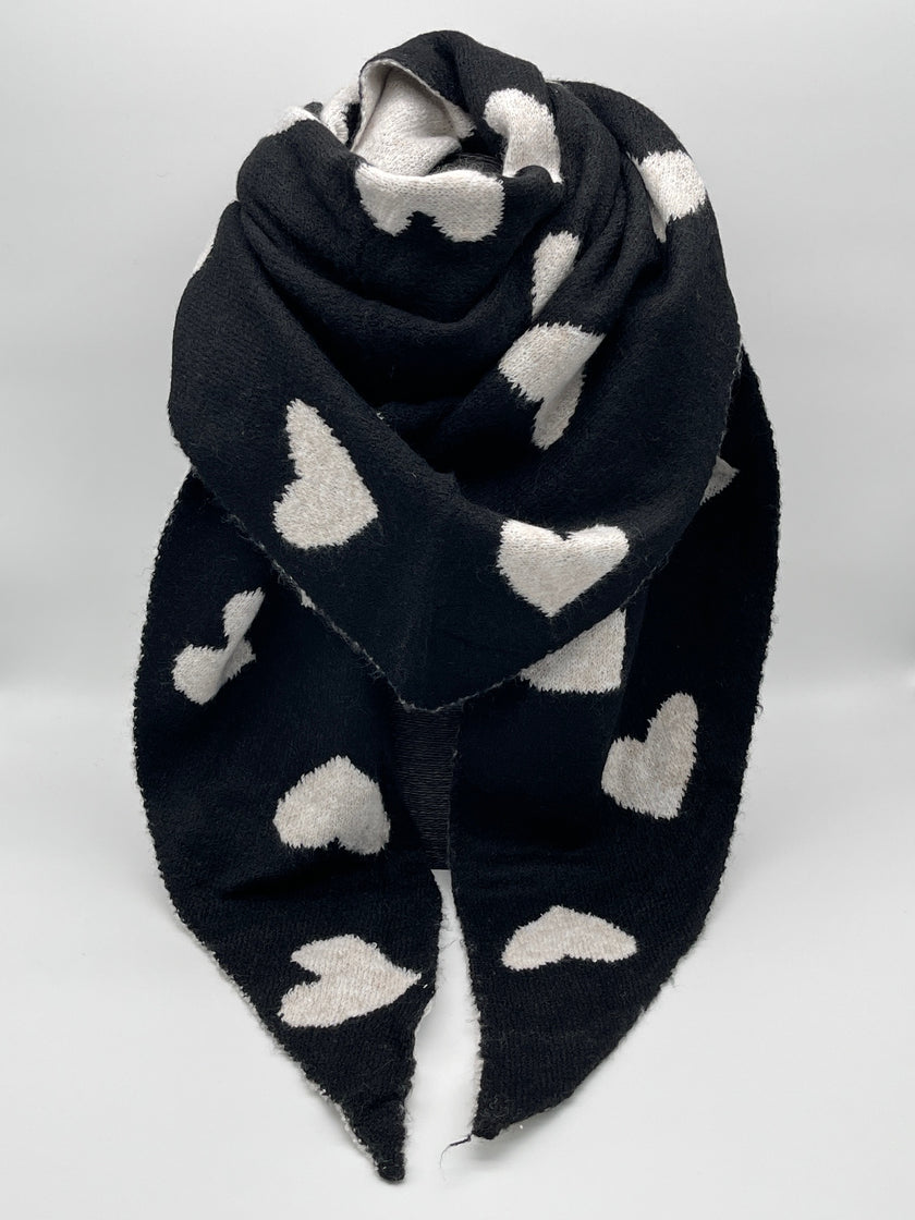 Dreieckschal Herzen in versch. Farben Art. 6520