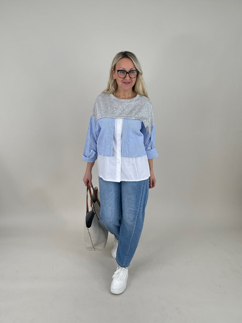 Sweatshirt mit Bluseneinsatz Art. 6762