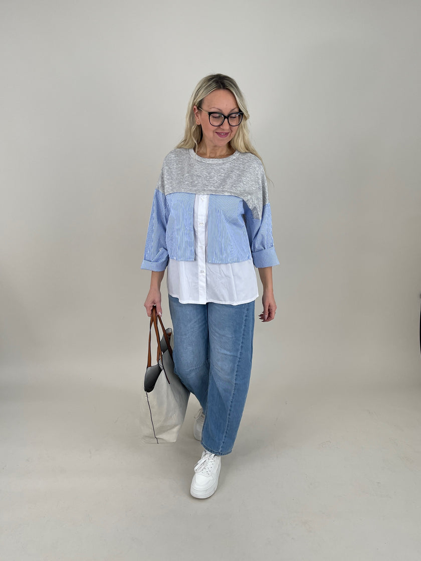 Sweatshirt mit Bluseneinsatz Art. 6762