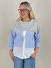 Sweatshirt mit Bluseneinsatz
