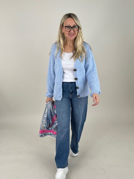 Cardigan Bouclé in Hellblau Art. 6778
