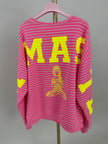 Sweater Namaste gestreift in Pink/Rosa Artikel 6144