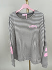 Sweater Namaste gestreift in Taupe/Offwhite Artikel 6145