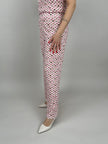 Marlene Hose Kofferstoff Punkte in Rosa/Beige
