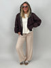 Jacke Leo-Futter in Mokka