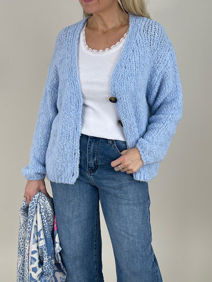 Cardigan Bouclé in Hellblau Art. 6778