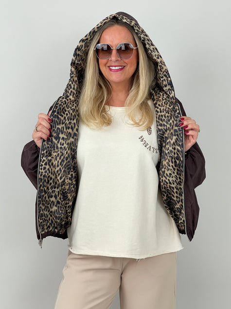 Jacke Leo-Futter in Mokka