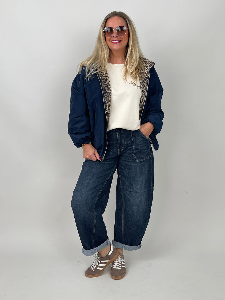Jacke Leo-Futter in Marine