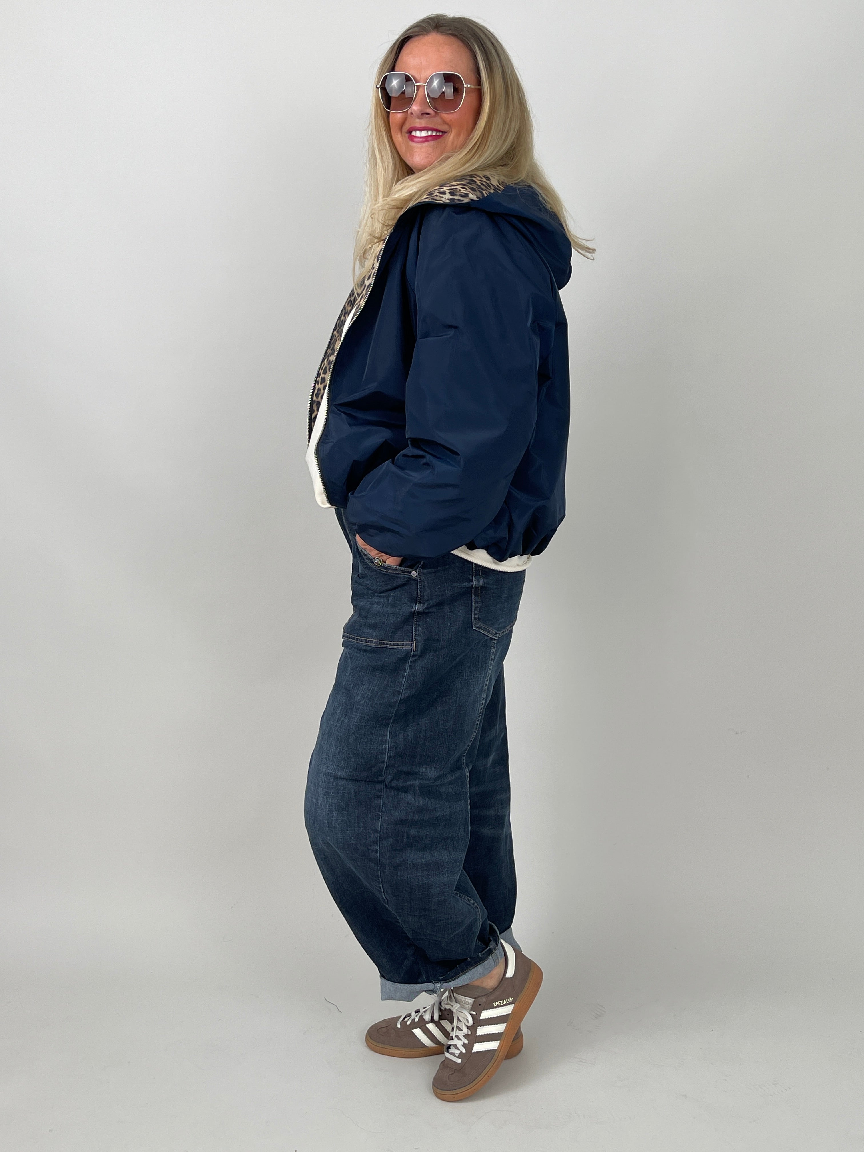 Jacke Leo-Futter in Marine