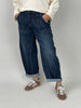 Jeans Barrel Schnitt dunkle Waschung