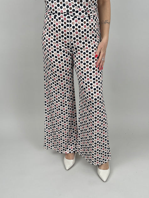 Marlene Hose Kofferstoff Punkte in Schwarz/Beige Artikel 7000