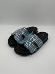 Sandalen im Denim-Look