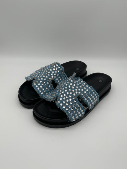 Sandalen im Denim-Look
