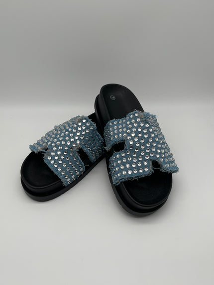 Sandalen im Denim-Look