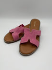 Sandalen mit Nieten in Pink