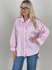 Bluse mit Streifen in Rosa