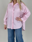 Bluse mit Streifen in Rosa