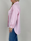 Bluse mit Streifen in Rosa
