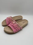 Sandalen mit Details in Rosa