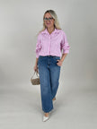 Bluse mit Streifen in Candypink