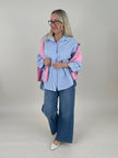 Bluse mit Streifen in Blau