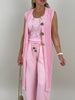 Lange Strickweste in Candypink Artikel 6185