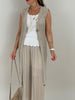 Lange Strickweste in Beige Artikel 6184