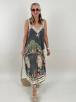 Kleid Feinstrick mit tollem Muster in Grau Artikel 6157