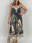 Kleid Feinstrick mit tollem Muster in Grau Artikel 6157