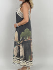 Kleid Feinstrick mit tollem Muster in Grau Artikel 6157