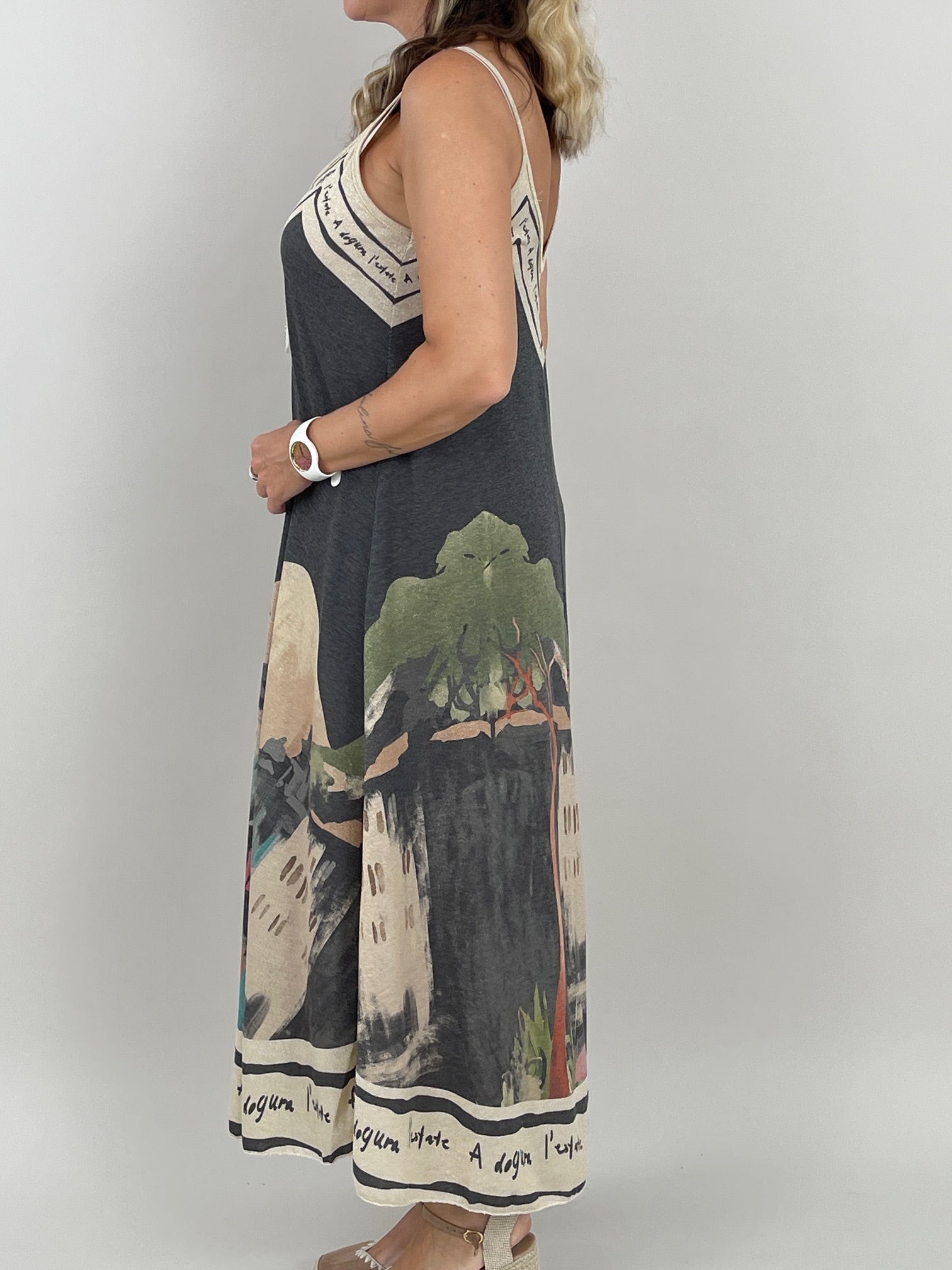 Kleid Feinstrick mit tollem Muster in Grau Artikel 6157