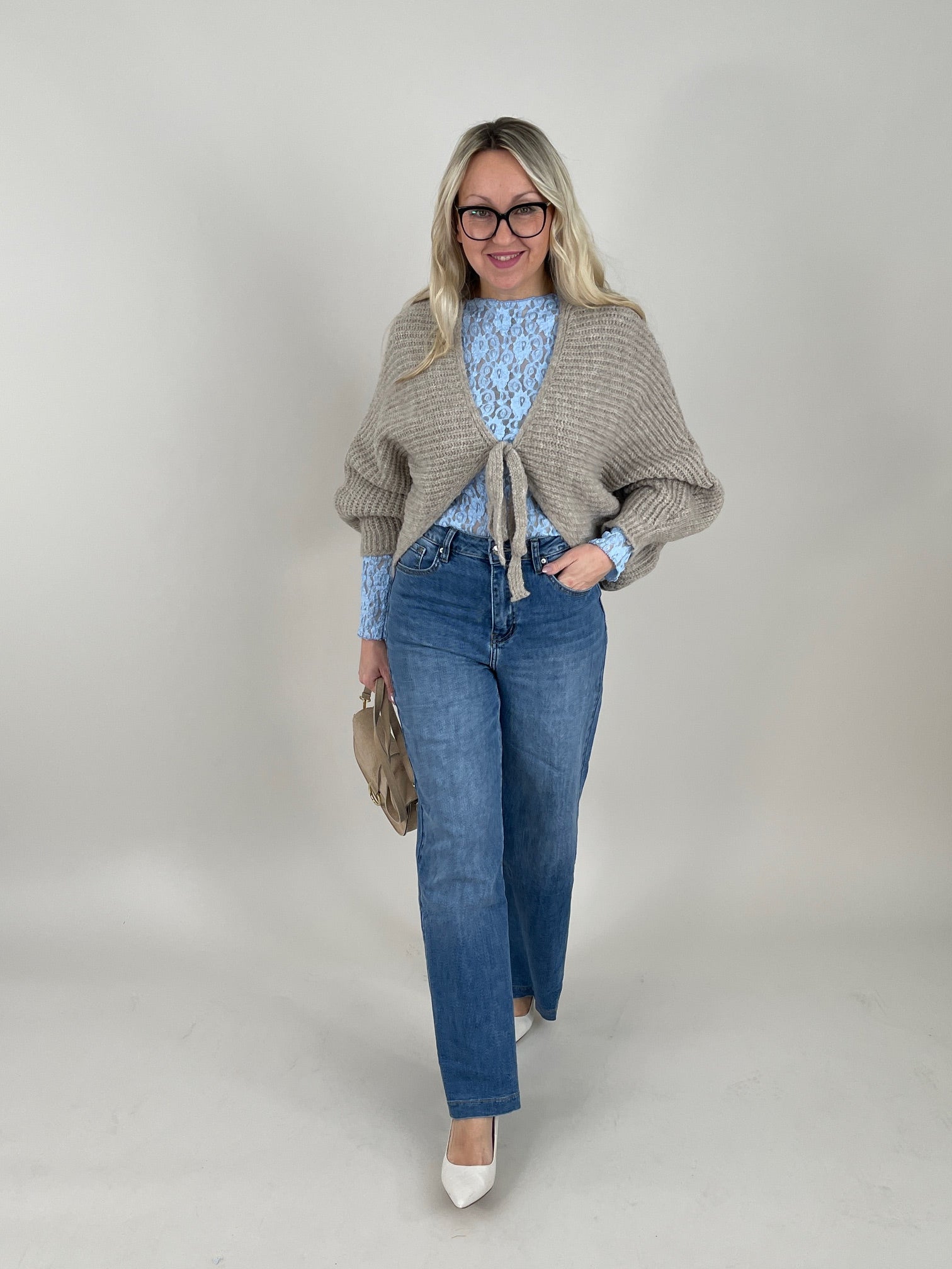 Poncho/Pullover in Taupe Art. 6711