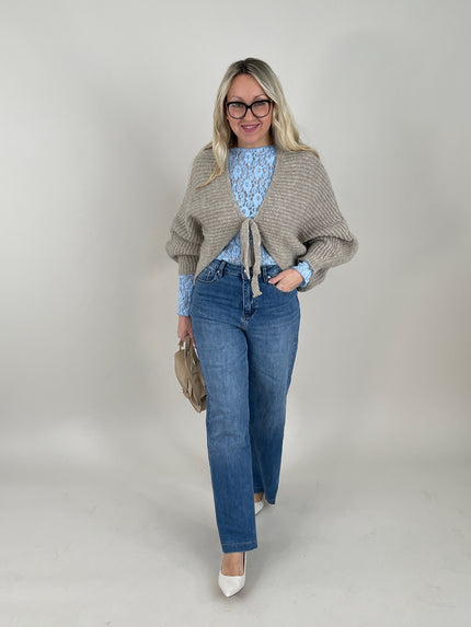 Poncho/Pullover in Taupe Art. 6711