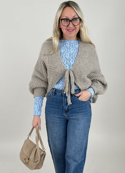 Poncho/Pullover in Taupe Art. 6711