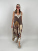 Kleid Feinstrick mit tollem Muster  in Mokka Artikel 6156