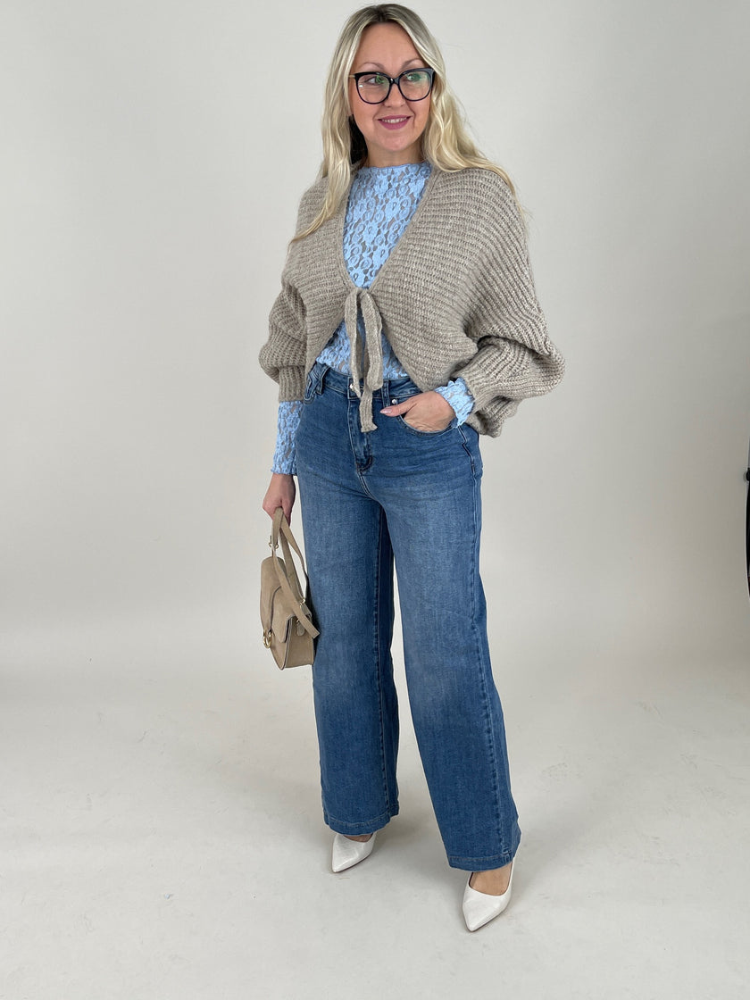 Poncho/Pullover in Taupe Art. 6711